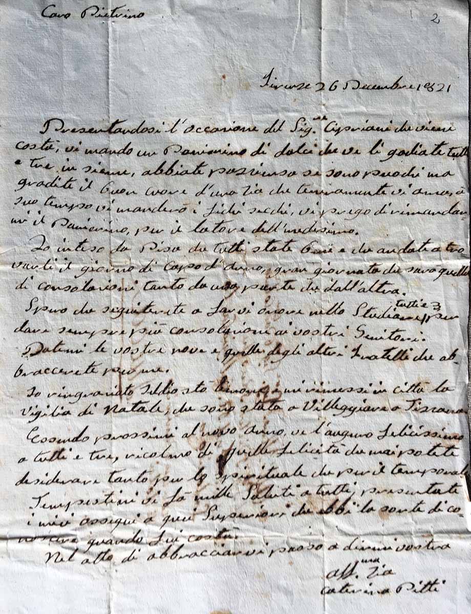 Caterina Ruschi sue lettere